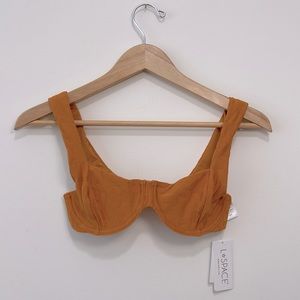 L*Space Bikini Top Womens Small Brown Tori  Swimwear Beachwear